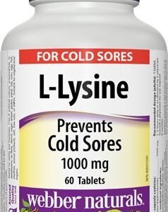Webber Naturals L-Lysine, 1000 mg, 60 Tablets