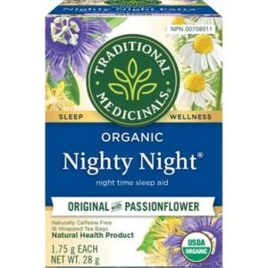 Traditional Medicinals Organic Fair Trade Certified Nighty Night Herbal Tea 16 Count (Pack of 4)