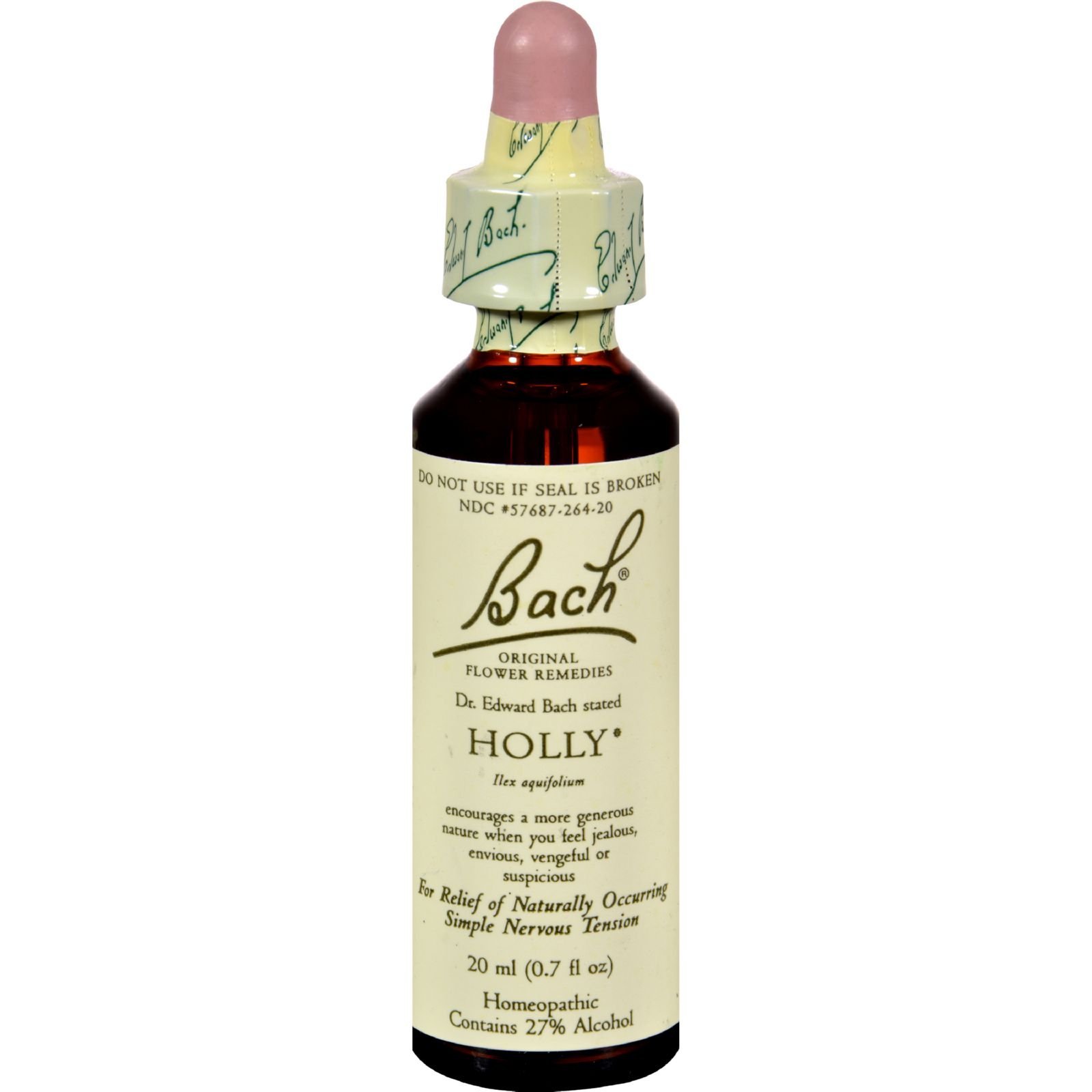 Bach Original Flower essences for Nervous Tension, Holly 0.7 oz