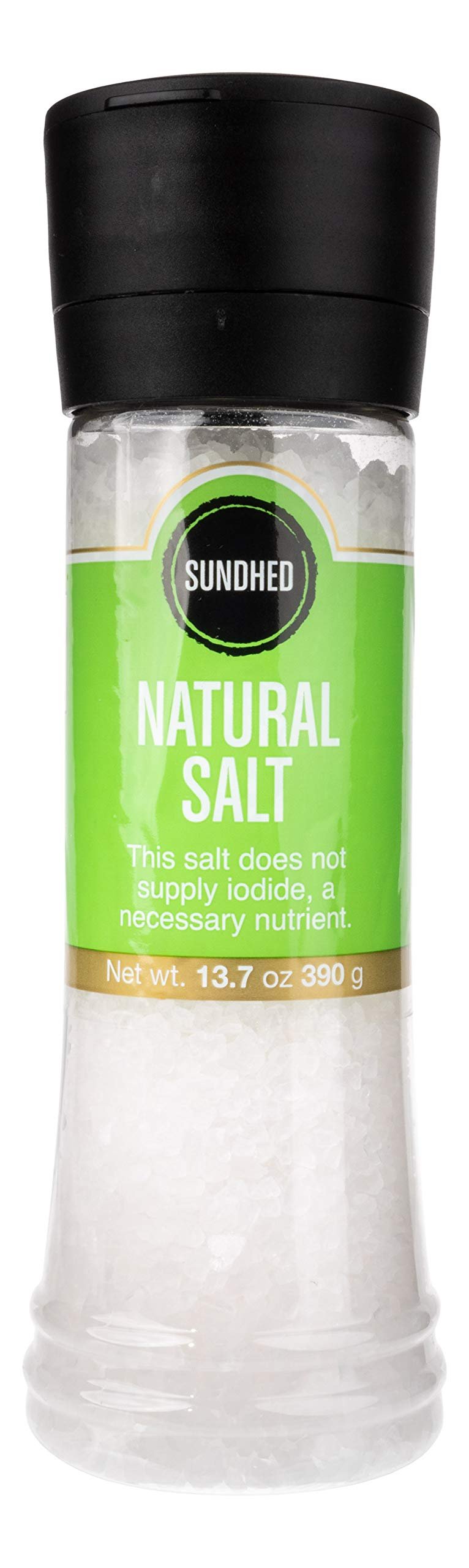Sundhed Natural Himalayan Salt (Coarse) in Grinder | 390 Grams (13.75 oz) | Gourmet Seasoning Salt | Real and Natural Salt | Keto Friendly and Kosher Certified