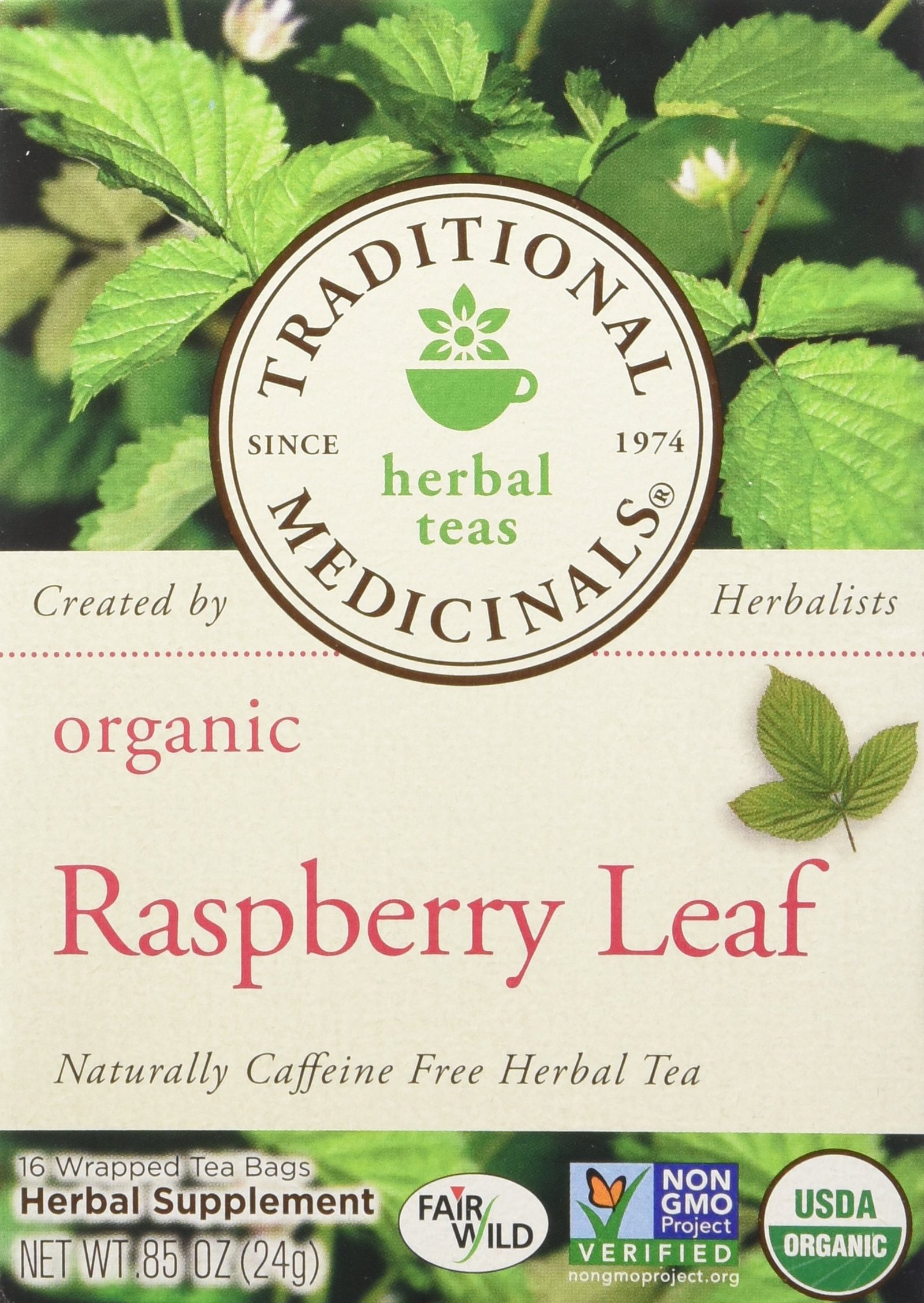 Organic Raspberry Leaf Tea 16 Bags, Traditional Medicinals Teas(2 Pack)